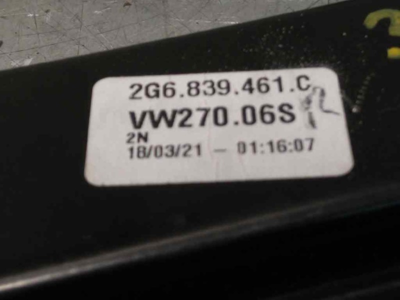 Recambio de elevalunas trasero izquierdo para volkswagen polo (aw) 1.0 tsi referencia OEM IAM 2G6839461C  5Q0959811D