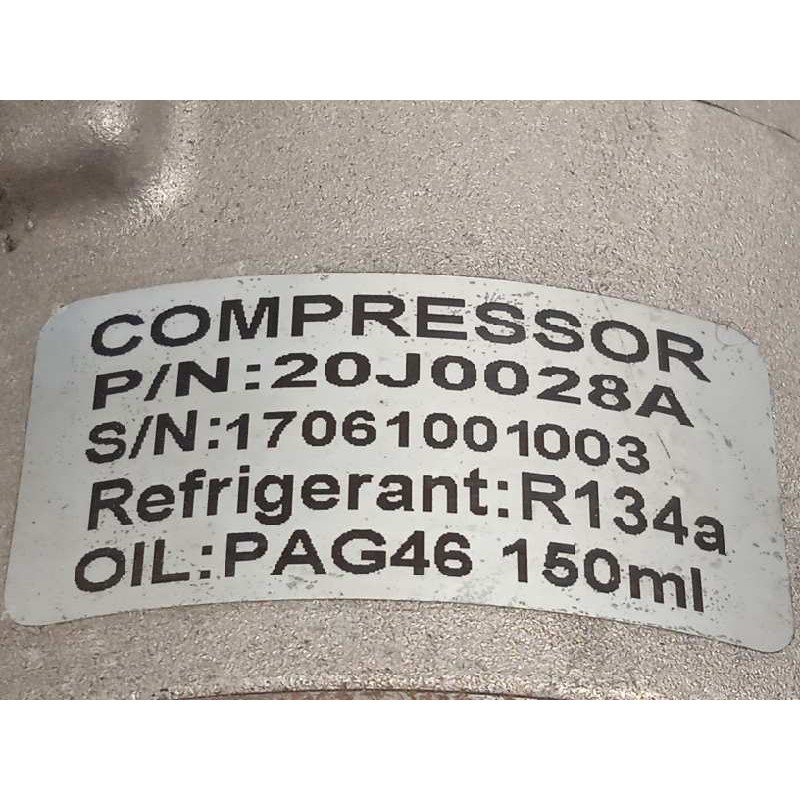 Recambio de compresor aire acondicionado para bmw serie 1 berlina (e81/e87) 118i referencia OEM IAM 20J0028A  17061001003