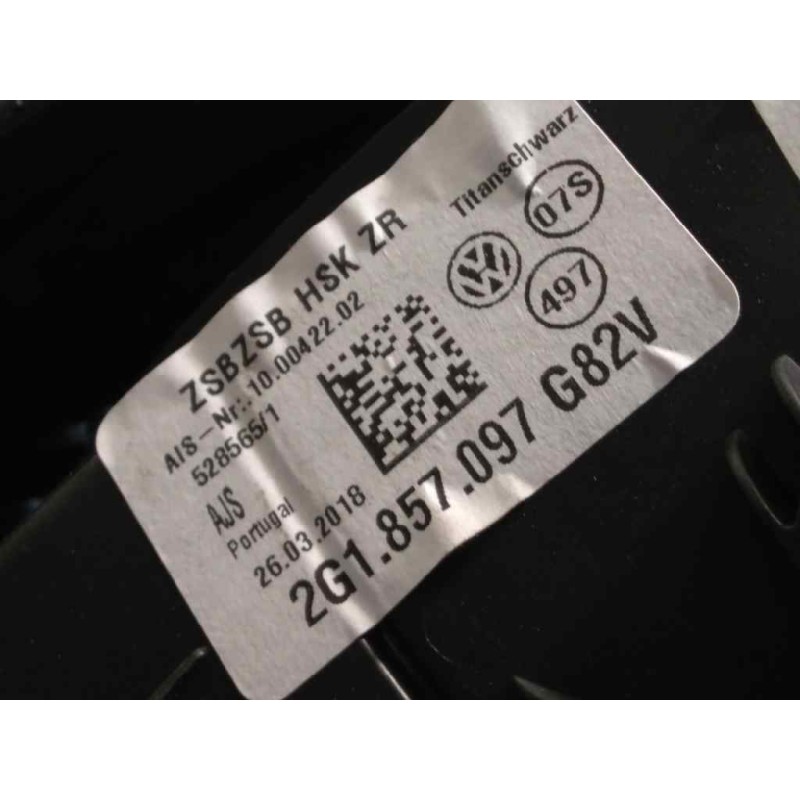 Recambio de guantera para volkswagen polo (aw) 1.0 tsi referencia OEM IAM 2G1857097G82V  