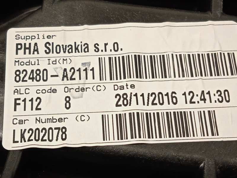 Recambio de elevalunas delantero derecho para kia cee´d 1.6 crdi cat referencia OEM IAM 82480A2111 82481A2000 82460A2010