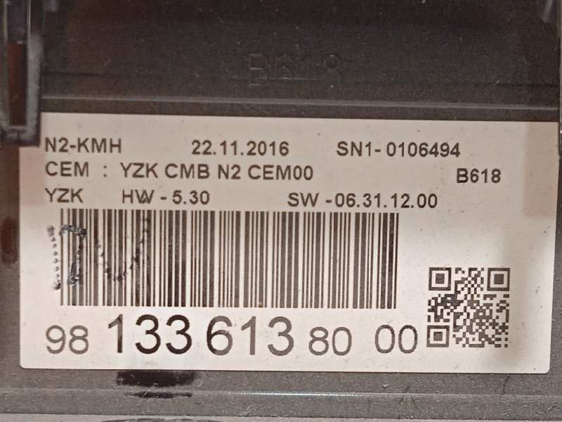 Recambio de cuadro instrumentos para citroën c3 feel referencia OEM IAM 9813361380  