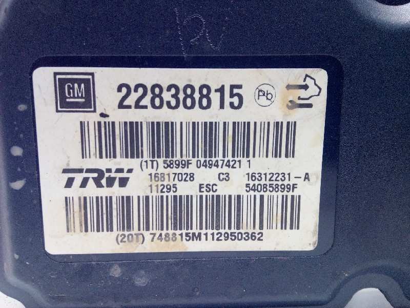 Recambio de abs para opel insignia berlina 2.0 cdti cat referencia OEM IAM 22838815 16312231 16817028