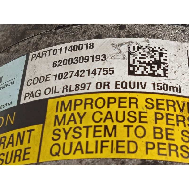 Recambio de compresor aire acondicionado para nissan primera berlina (p12) acenta referencia OEM IAM 8200309193  