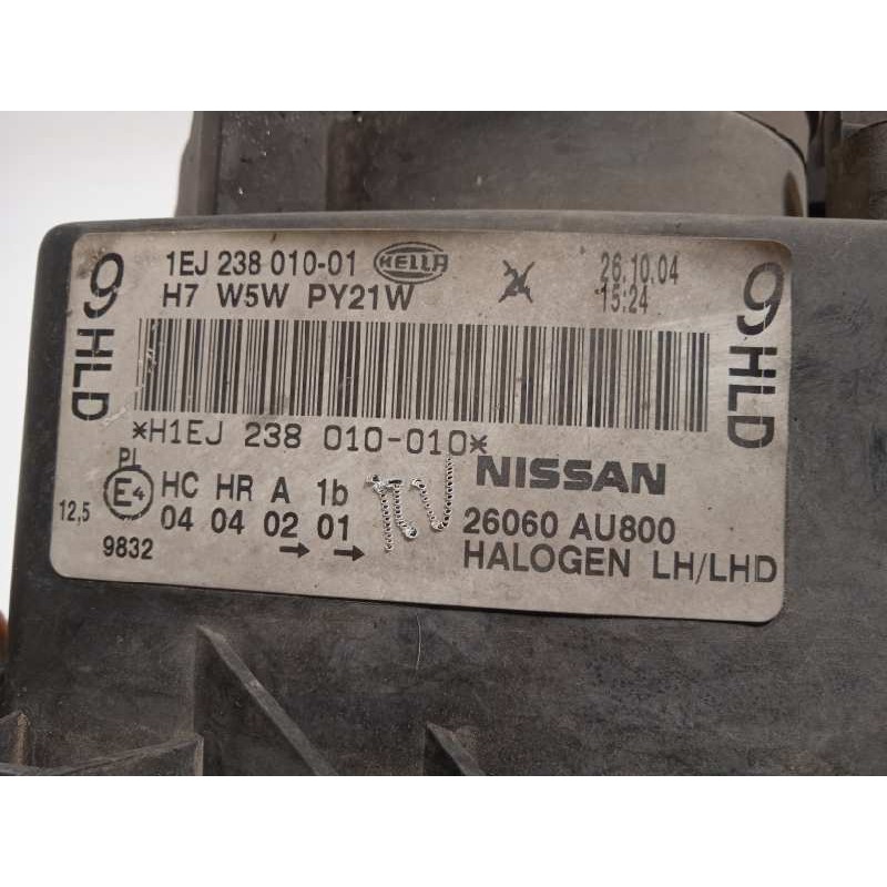 Recambio de faro izquierdo para nissan primera berlina (p12) acenta referencia OEM IAM 26060AU800 26060AU80B 1EJ23801001