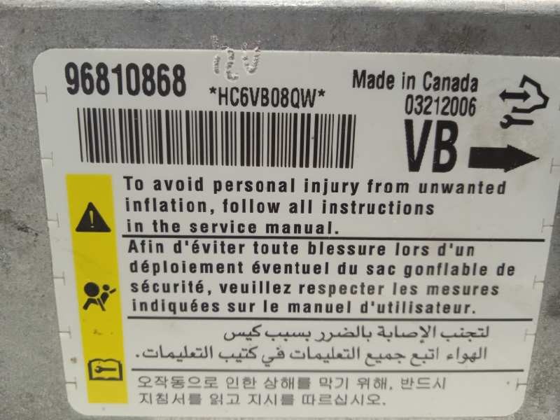 Recambio de centralita airbag para chevrolet captiva 2.0 diesel cat referencia OEM IAM 96810868  
