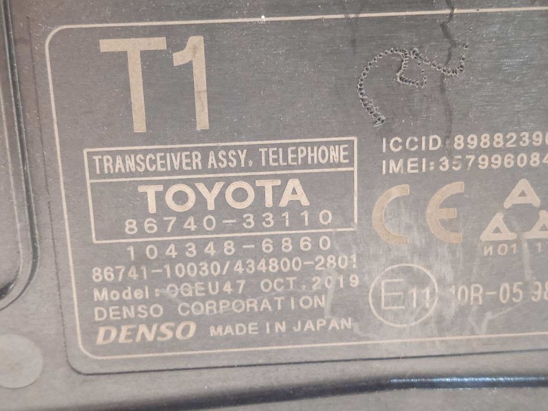 Recambio de modulo electronico para lexus es 300h referencia OEM IAM 8674033110  