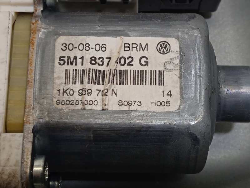 Recambio de elevalunas delantero derecho para volkswagen golf plus (5m1) 1.9 tdi referencia OEM IAM 5M1837402G  1K0959792K