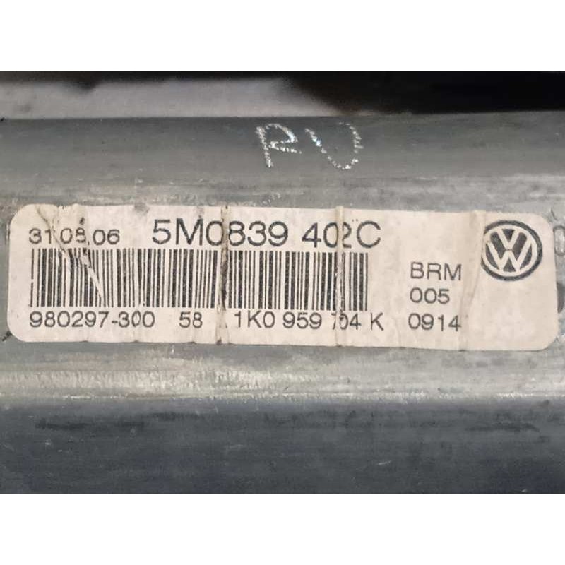 Recambio de elevalunas trasero derecho para volkswagen golf plus (5m1) 1.9 tdi referencia OEM IAM 5M0839402C  