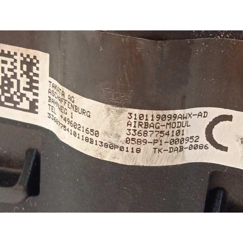 Recambio de kit airbag para bmw serie x1 (f48) sdrive18d referencia OEM IAM 51456969852 72129872988 72129296848