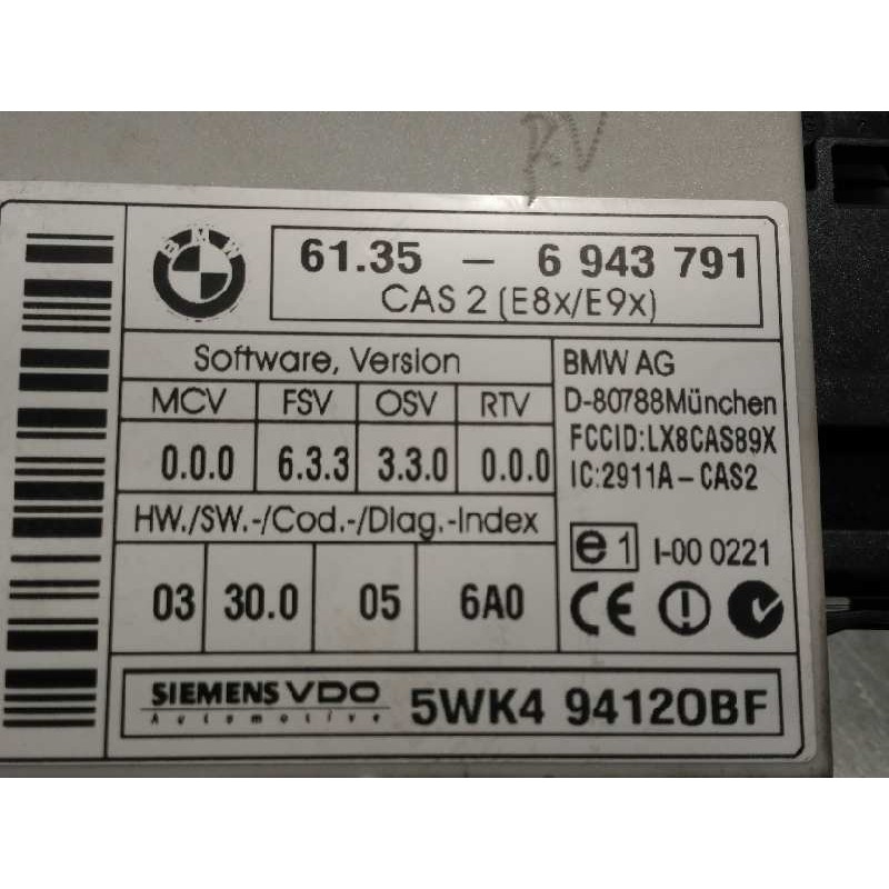 Recambio de centralita check control para bmw serie 3 berlina (e90) 318d referencia OEM IAM 61356943791 6943791 5WK494120BF
