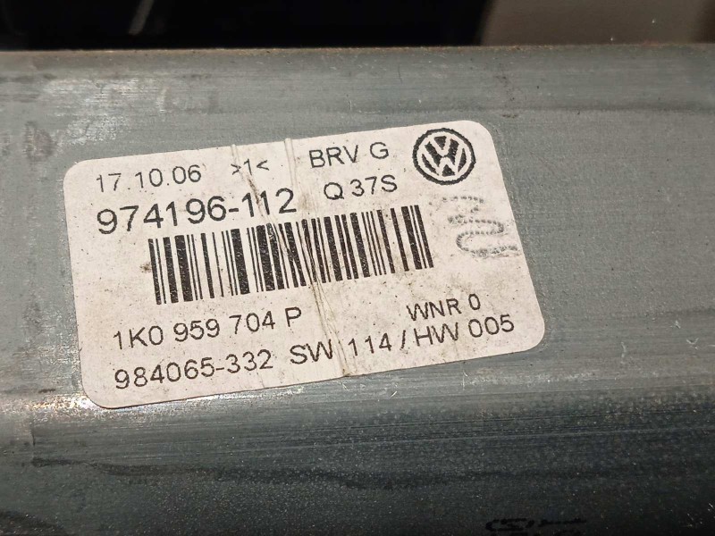 Recambio de elevalunas trasero derecho para volkswagen passat variant (3c5) 2.0 tdi referencia OEM IAM 1K0959704P  