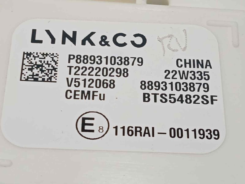 Recambio de centralita confort para lynk&co lynk & co 01 1.5 phev referencia OEM IAM 8893103879  P8893103879