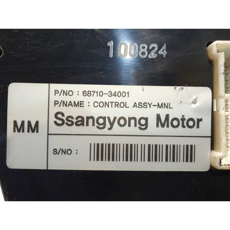Recambio de mando climatizador para ssangyong korando 2.0 td cat referencia OEM IAM 6871034001  