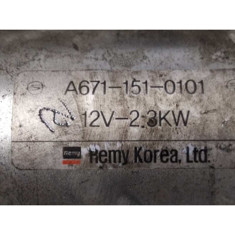 Recambio de motor arranque para ssangyong korando 2.0 td cat referencia OEM IAM A6711510101  6711510101