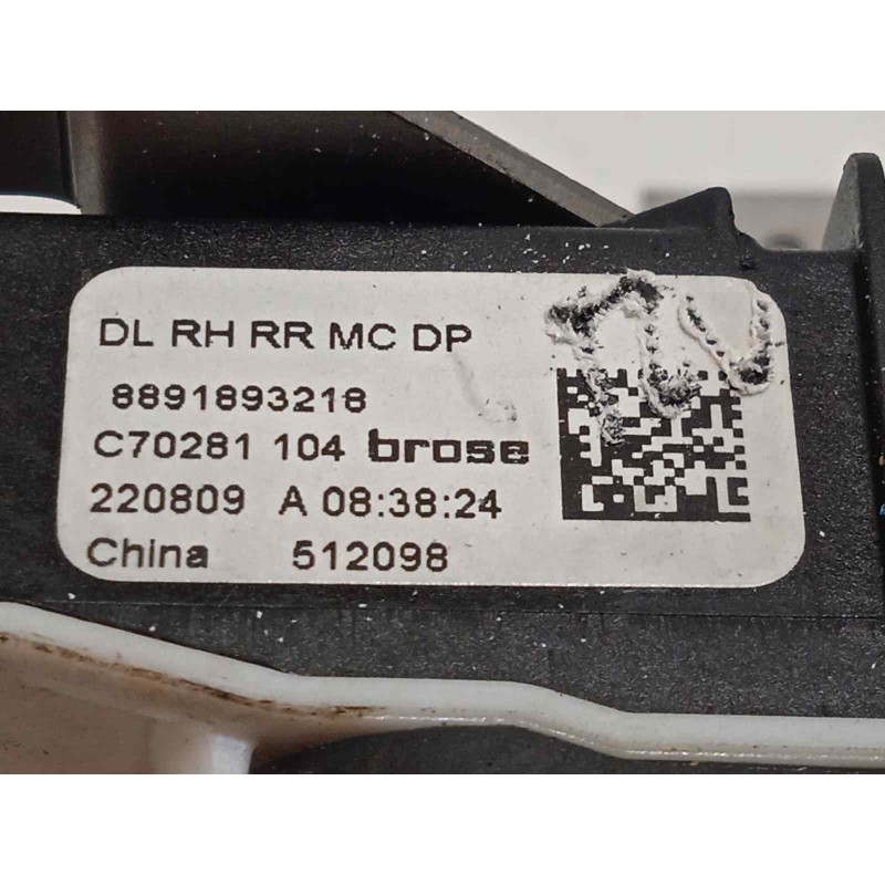 Recambio de cerradura puerta trasera derecha para lynk&co lynk & co 01 1.5 phev referencia OEM IAM 8891893218  
