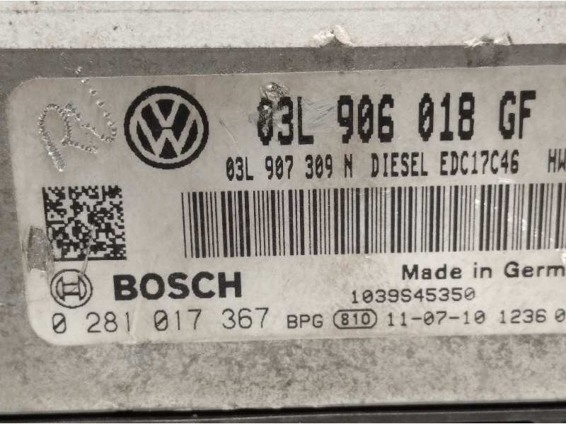Recambio de centralita motor uce para volkswagen scirocco (137) 2.0 tdi referencia OEM IAM 03L906018GF  0281017367
