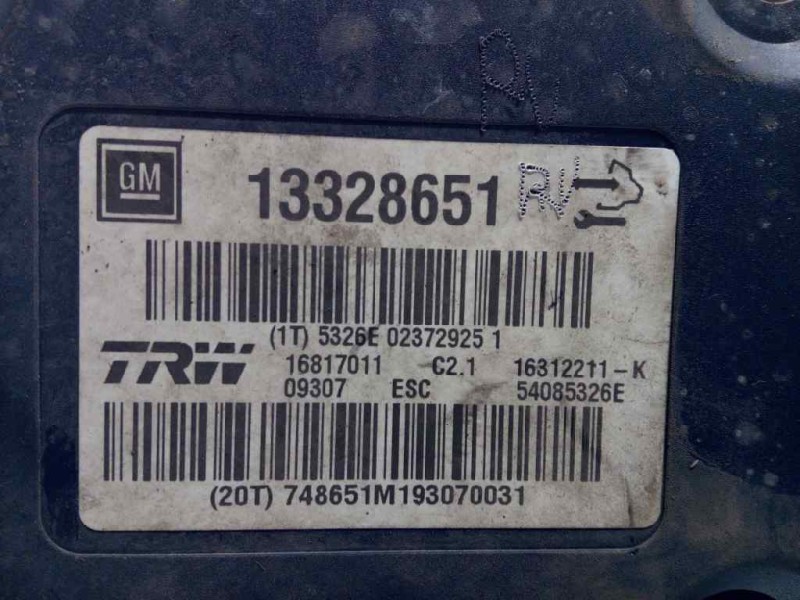 Recambio de abs para opel insignia berlina cosmo referencia OEM IAM 13328651 16312211K 16817011