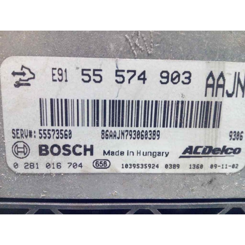 Recambio de centralita motor uce para opel insignia berlina cosmo referencia OEM IAM 55573560 55574903 0281016704