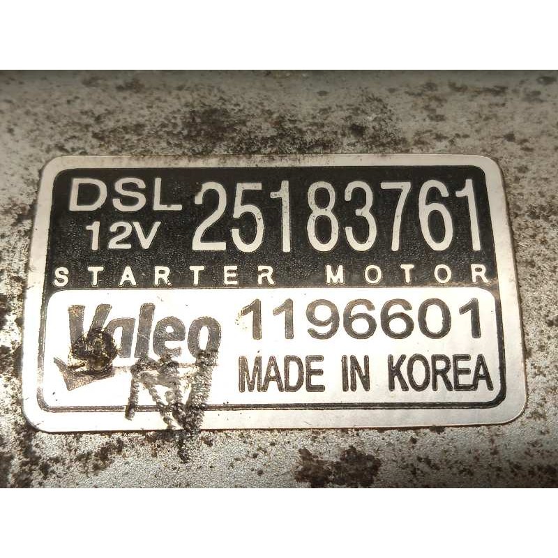 Recambio de motor arranque para chevrolet cruze 2.0 diesel cat referencia OEM IAM 25183761  