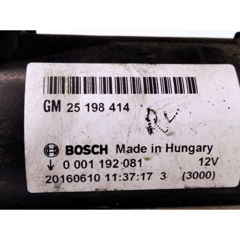 Recambio de motor arranque para opel corsa e selective referencia OEM IAM 25198414  0001192081