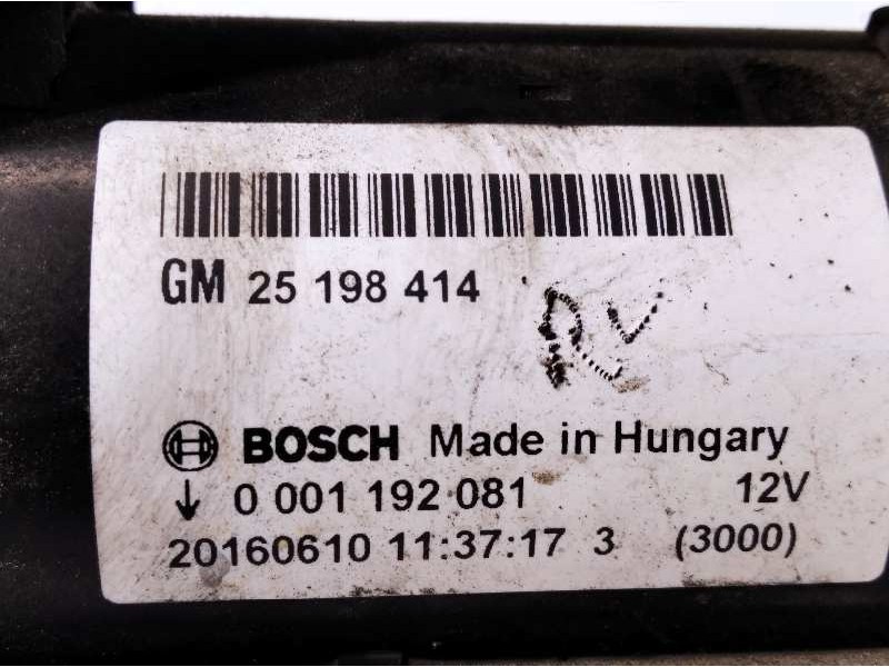 Recambio de motor arranque para opel corsa e selective referencia OEM IAM 25198414  0001192081