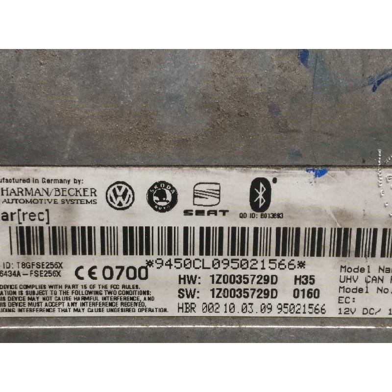 Recambio de centralita unidad control telefono para seat altea xl (5p5) family referencia OEM IAM 1Z0035729D  