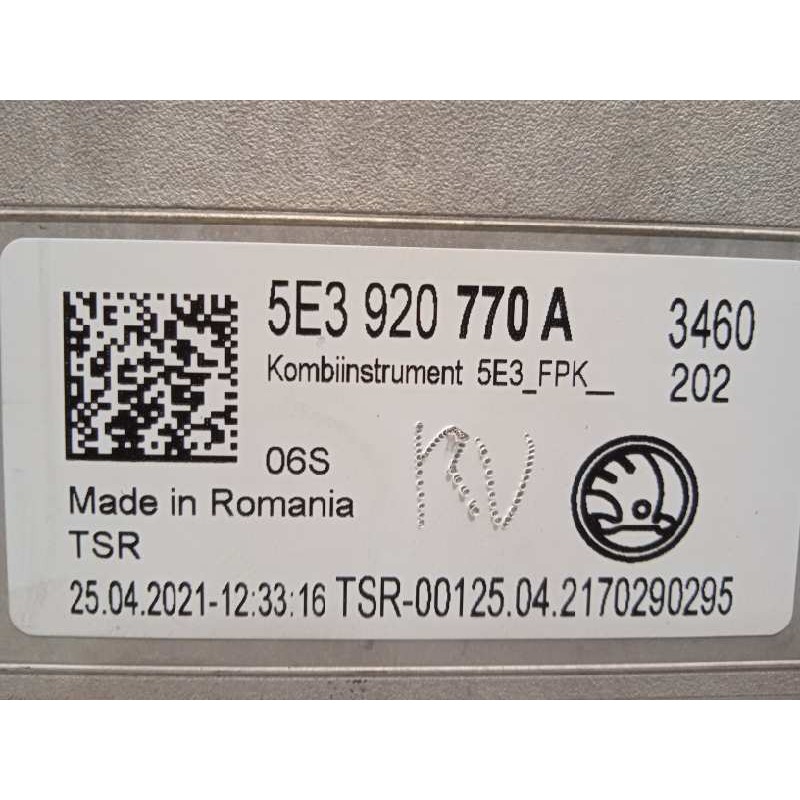 Recambio de cuadro instrumentos para skoda octavia lim. (nx3) 2.0 tdi referencia OEM IAM 5E3920770A  