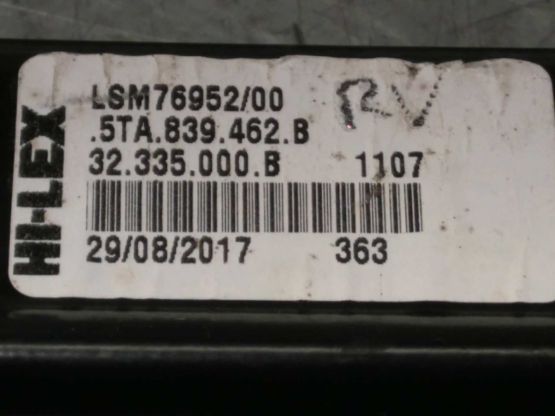 Recambio de elevalunas trasero derecho para volkswagen touran (5t1) advance bmt referencia OEM IAM 5TA839462B  5Q0959812E
