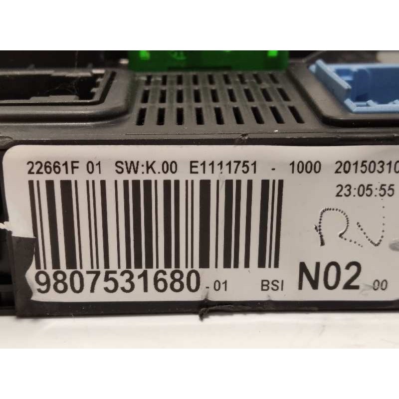 Recambio de caja reles / fusibles para peugeot 208 1.6 16v hdi fap referencia OEM IAM 9807531680  1612139080