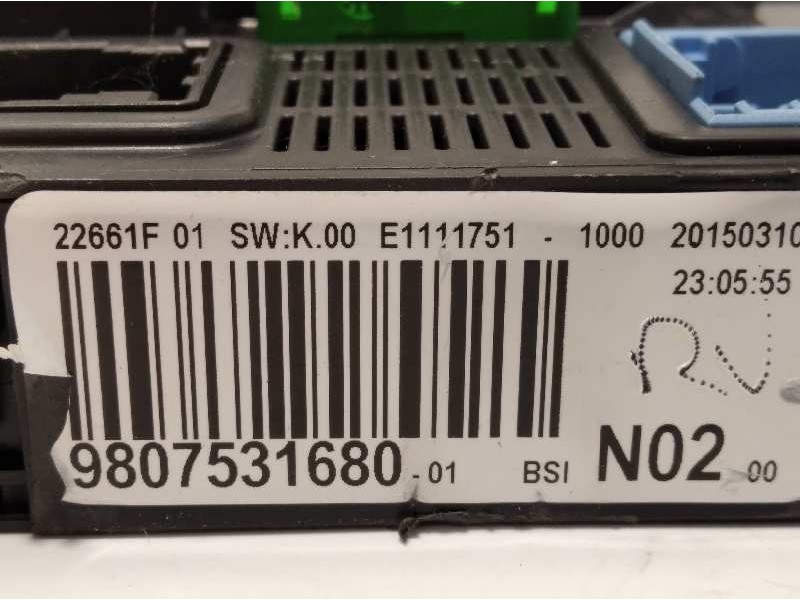 Recambio de caja reles / fusibles para peugeot 208 1.6 16v hdi fap referencia OEM IAM 9807531680  1612139080