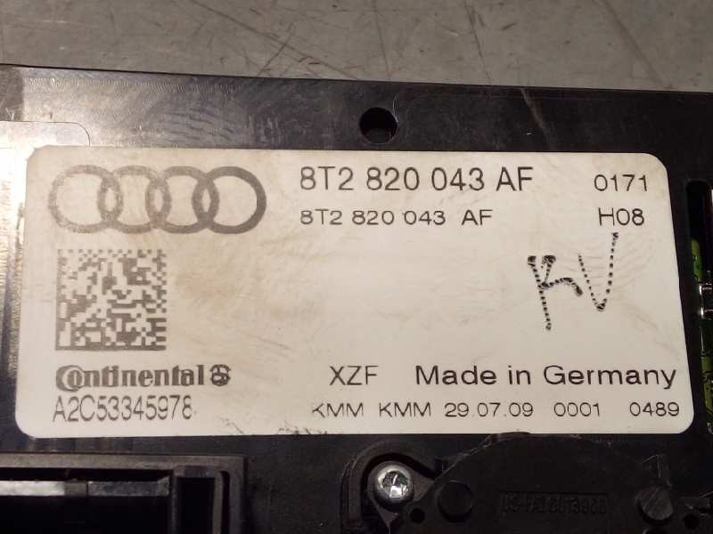 Recambio de mando climatizador para audi a4 ber. (b8) básico referencia OEM IAM 8T2820043AF  