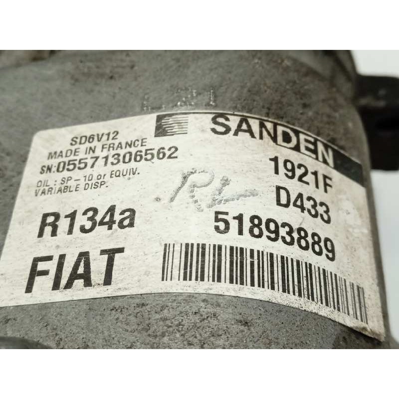 Recambio de compresor aire acondicionado para fiat punto (199) easy referencia OEM IAM 51893889  1921F