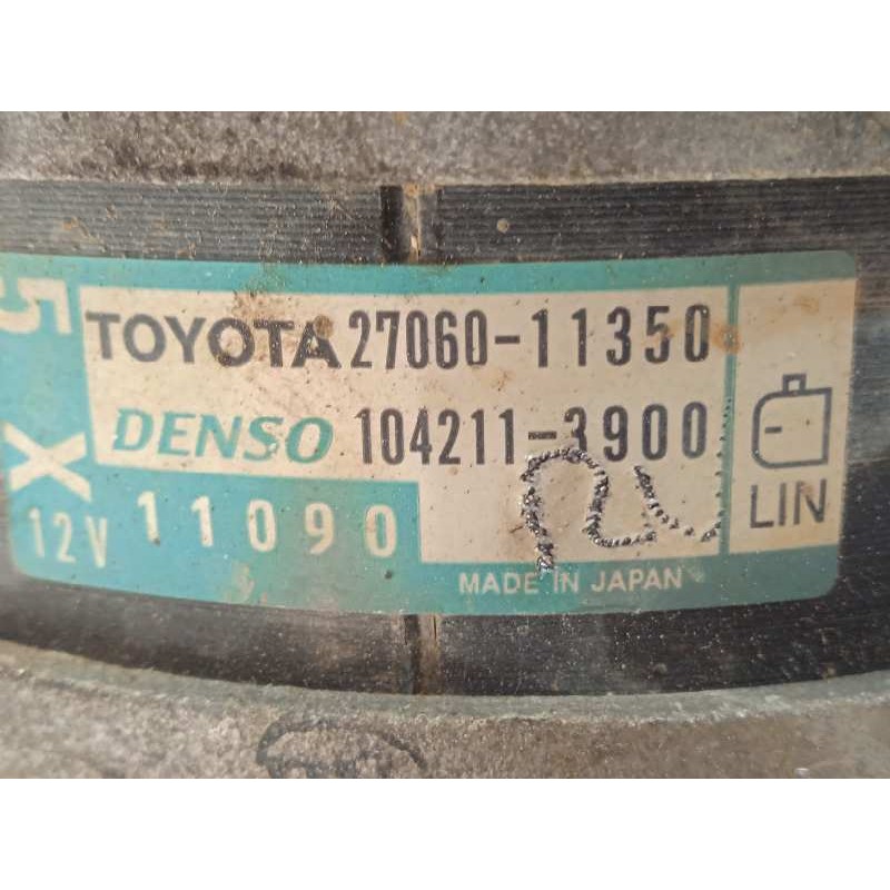 Recambio de alternador para toyota land cruiser (j15) 2.8 cat referencia OEM IAM 2706011350  1042113900