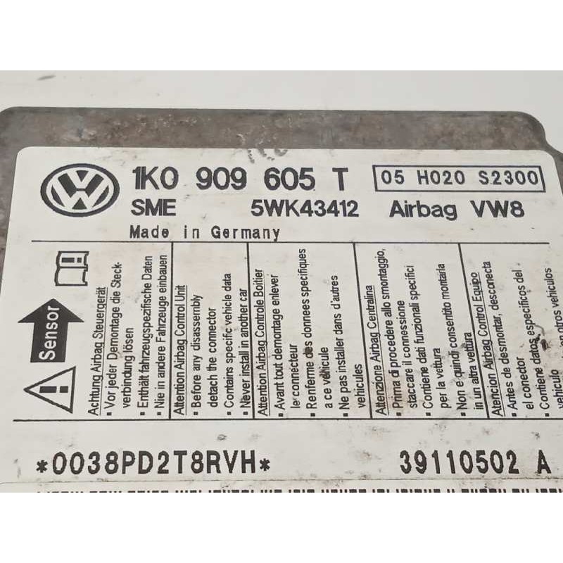 Recambio de centralita airbag para seat altea xl (5p5) stylance / style referencia OEM IAM 1K0909605T 5WK43412 1K0909605T0S3
