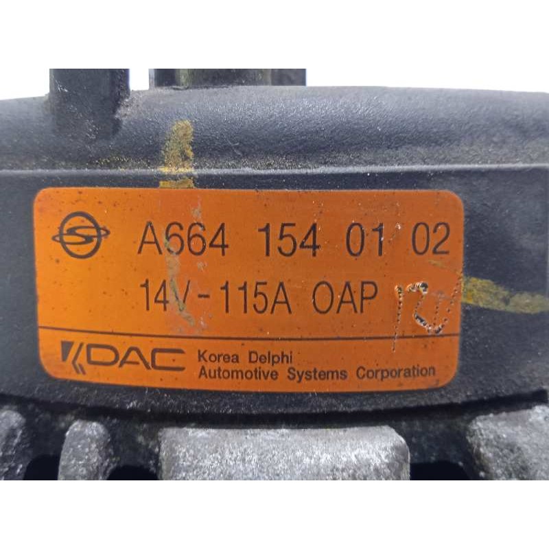 Recambio de alternador para ssangyong kyron 200 xdi limited referencia OEM IAM A6641540102  
