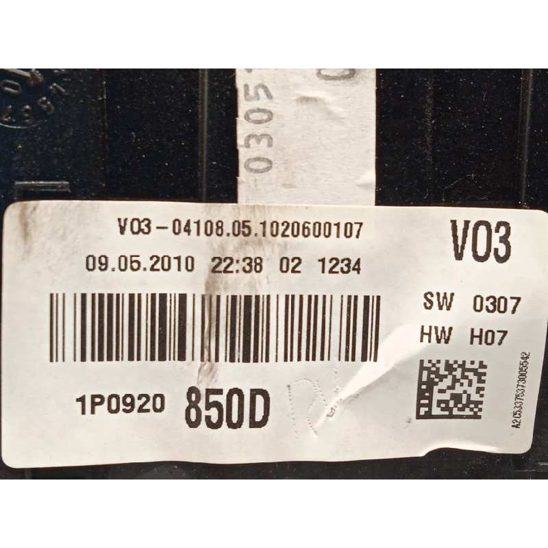 Recambio de cuadro instrumentos para seat leon (1p1) reference referencia OEM IAM 1P0920850D  