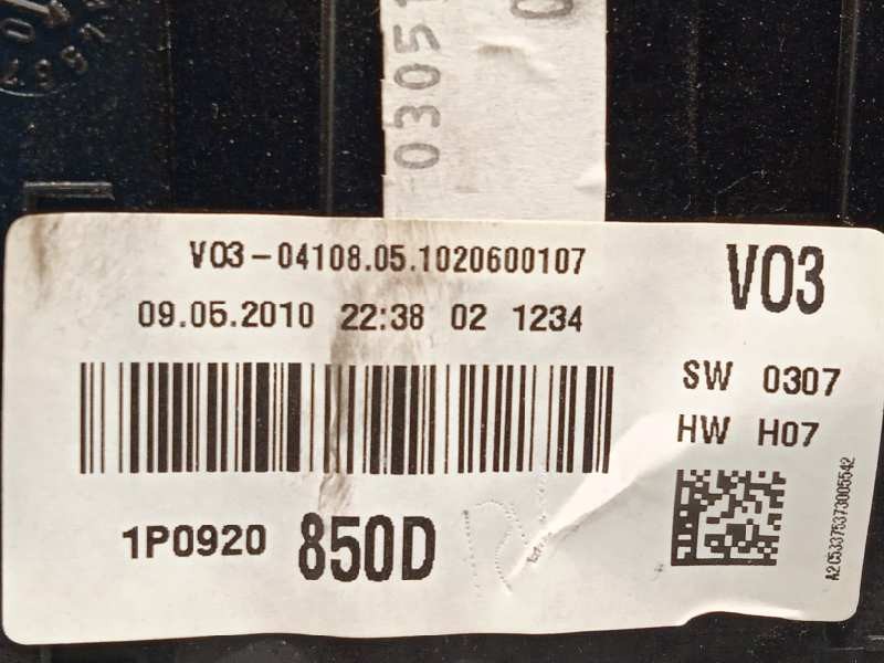 Recambio de cuadro instrumentos para seat leon (1p1) reference referencia OEM IAM 1P0920850D  