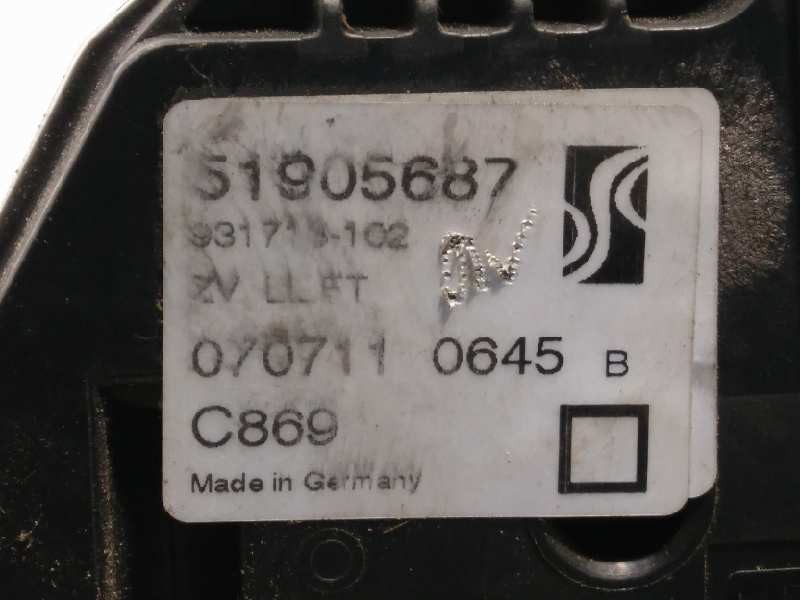 Recambio de cerradura puerta delantera izquierda para fiat punto (199) easy referencia OEM IAM 51905687  