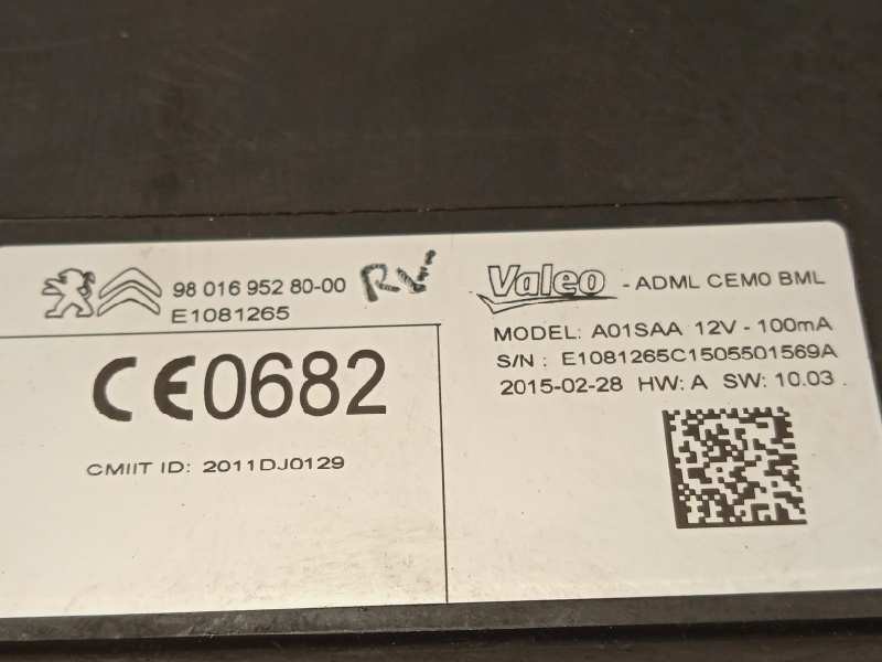 Recambio de modulo electronico para peugeot 508 allure referencia OEM IAM 9801695280  