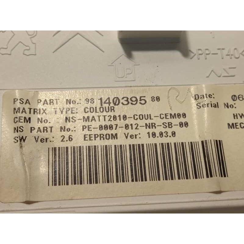 Recambio de cuadro instrumentos para peugeot 2008 (--.2013) 1.6 blue-hdi fap referencia OEM IAM 9814039580  9822703980