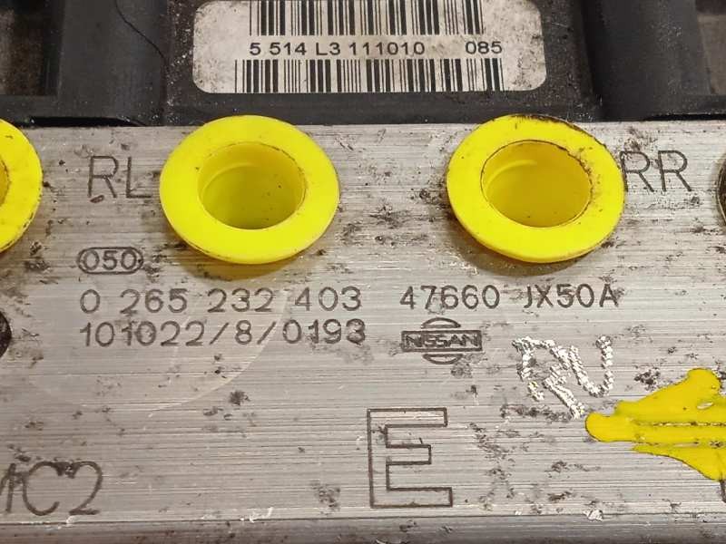 Recambio de abs para nissan nv 200 (m20) 1.5 dci cat referencia OEM IAM 47660JX50A 0265800863 0265232403