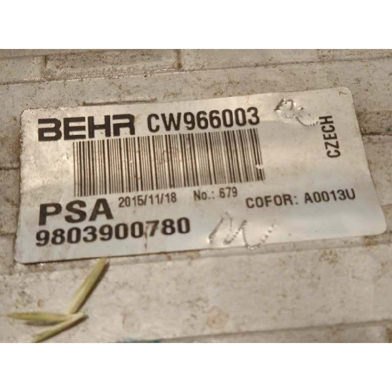 Recambio de intercooler para peugeot 2008 (--.2013) 1.6 blue-hdi fap referencia OEM IAM 9803900780  