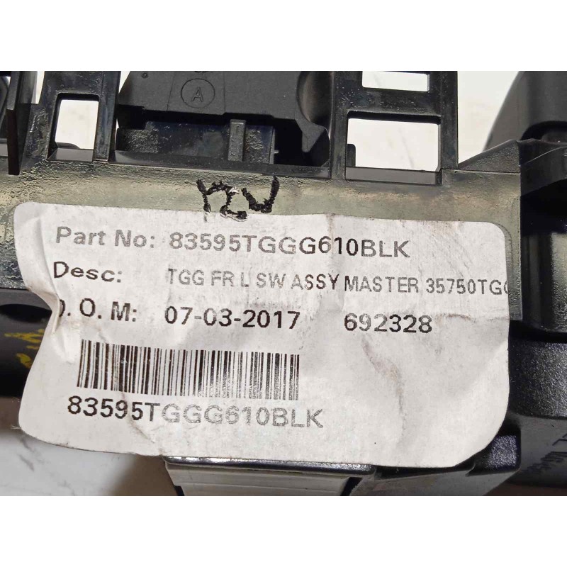 Recambio de mando elevalunas delantero izquierdo para honda civic lim.4 (fc) 1.0 referencia OEM IAM 83595TGGG610BLK  