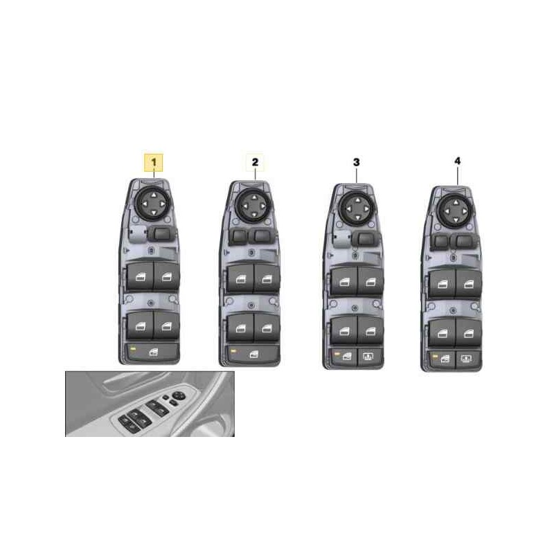 Recambio de mando elevalunas delantero izquierdo para bmw serie 1 lim. (f20) 116d referencia OEM IAM 9208109  61319208109