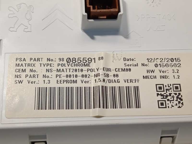 Recambio de cuadro instrumentos para peugeot 208 1.2 12v vti referencia OEM IAM 9808559180  