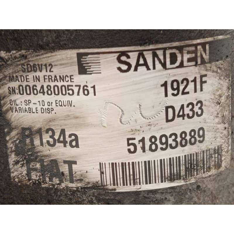 Recambio de compresor aire acondicionado para opel combo d 1.3 16v cdti referencia OEM IAM 51893889  