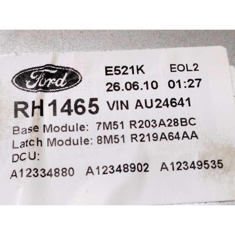 Recambio de elevalunas delantero derecho para ford c-max (cb3) referencia OEM IAM 8M51R219A64AA WR12638 7M51R203A28BC