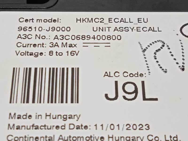 Recambio de modulo electronico para hyundai kona 1.0 tgdi cat referencia OEM IAM 96510J9000  96510J9000NVC