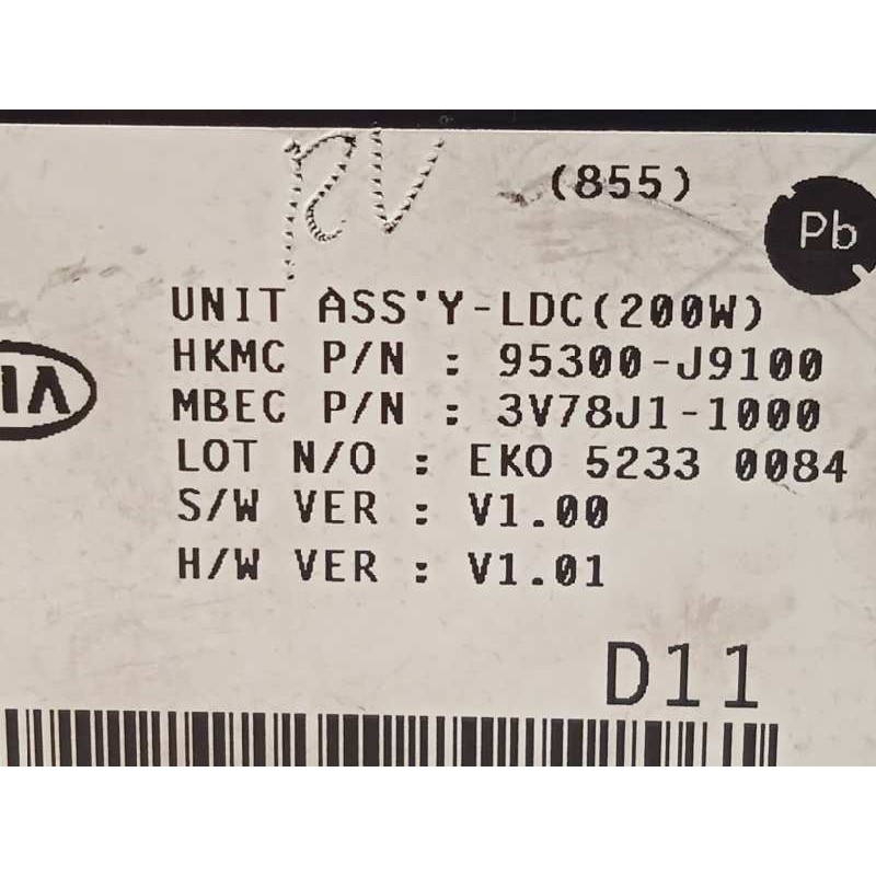 Recambio de modulo electronico para hyundai kona 1.0 tgdi cat referencia OEM IAM 95300J9100  