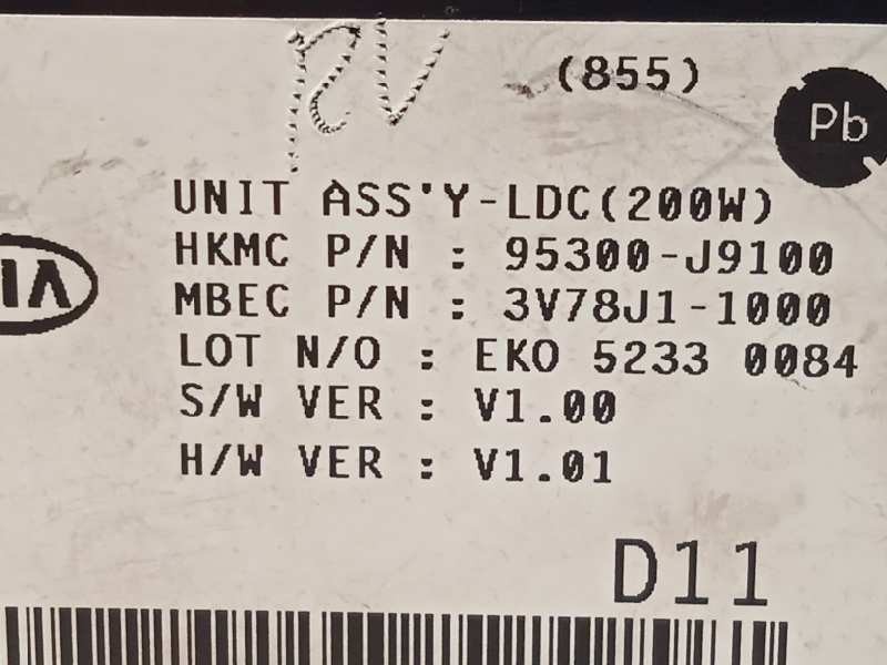 Recambio de modulo electronico para hyundai kona 1.0 tgdi cat referencia OEM IAM 95300J9100  